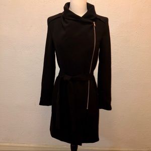 H&M Black Size Two 2 Trench Coat Jacket